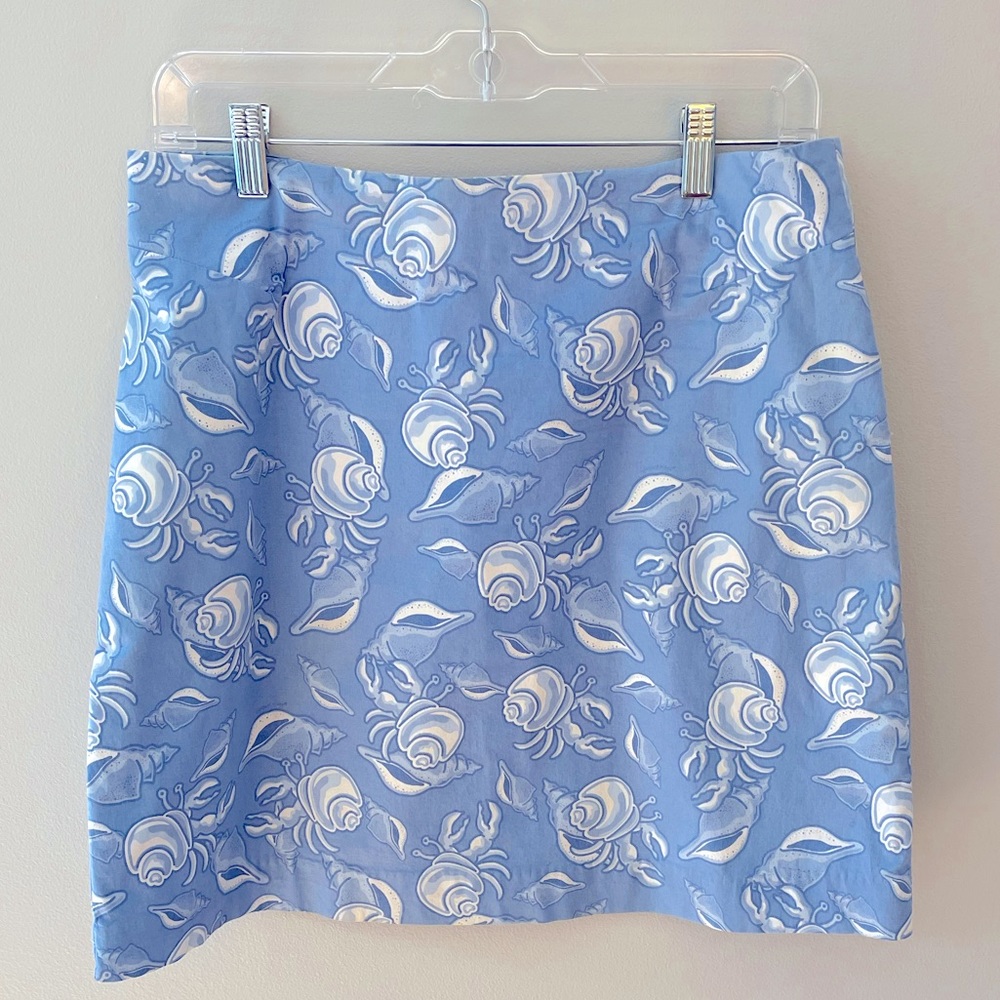 Vineyard Vines Blue Shell Skirt, size 6